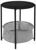 ML-DESIGN Beistelltisch Couchtisch aus Metall mit Stoffkorb als Stauraum & abnehmbarer Tablett, Sofatisch Wohnzimmertisch Nachttisch Tisch Couchtisch Schwarz Bild 4