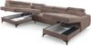 AX LIVING Braun Eckcouch mit Schlaffunktion Arkucio U 345cm modernes R Bild 5