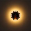 LED Wanduhr, Holzoptik, schwarz, Backlight, D 31 cm Bild 5