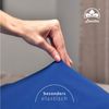 leevitex® Spannbettlaken 120x200cm - 130x200cm | Spannbetttuch Bettlaken | 100% Jersey Baumwolle | Matratzenhöhe bis 25 cm | Ökotex | Royalblau/Königsblau Bild 3