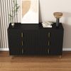 Sideboard 120x77x40 cm mit 6 Schubladen – modernes Design in Schwarz und Gold Bild 4