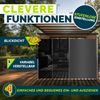tillvex® Seitenmarkise 180x400 cm Grau ausziehbar & Blickdicht | Sichtschutz für Balkon, Garten & Terrasse | Seitenrollo mit Wandhalterung | Sonnenschutz aus rostfreiem Stahl | Markise Windschutz Bild 2