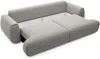 Vente-unique - MONELIA Sofa Stoff Grau - B 106 cm x H 81 cm x L 260 cm Bild 5