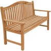 Gartenbank Catania Teak Massivholz Schwarz XXL extra stark 120 cm Bild 3