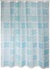 MSV Duschvorhang Cotexsa SINTRA Breite 180 cm, Textil-Duschvorhang, Made in Spain, 100% Polyester, wasserundurchlässig, Anti-Schimmel-Effekt, Anti-Bakteriell beschichtet, waschbar 30°, 180x200 cm, geometrisches Mantra Muster, Farbe türkis grün Bild 2
