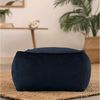 Icon Amara Hocker, Dunkelblau, Flauschiger Samt Stoff, Samt Sitzsack, Sitzpuff Hocker mit Füllung, Fußhocker für das Wohnzimmer, Deko Wohnzimmer Bild 3