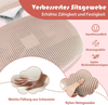 Höhenverstellbarer Kinderdrehstuhl mit Sitzbremse Ergonomischer Schreibtischstuhl auf Rollen Rosa Bild 5