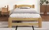 Bett 90x200 cm aus Kiefer Massivholz mit Lattenrost – naturbelassenes Einzelbett Bild 4