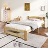 Bett 90x200 cm aus Kiefer Massivholz mit Lattenrost – naturbelassenes Einzelbett Bild 2