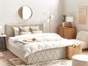 Bett mit Stauraum ROCHEFORT 160 x 200 cm Samtstoff Beige Bild 3