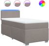 vidaXL Boxspringbett mit Matratze Taupe 90x190 cm Stoff 3288040 Bild 2