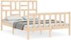 vidaXL Massivholzbett ohne Matratze 140x200 cm Kiefernholz 3193076 Bild 2