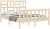 vidaXL Massivholzbett ohne Matratze 140x200 cm Kiefernholz 3193076 Bild 4