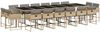 vidaXL 17-tlg. Garten-Essgruppe mit Kissen Beigemischung Poly Rattan 3211428 Bild 2