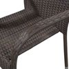 vidaXL Stapelbare Gartenstühle 4 Stk. Poly Rattan Braun 310083 Bild 5