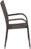 vidaXL Stapelbare Gartenstühle 4 Stk. Poly Rattan Braun 310083 Bild 4