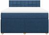 vidaXL Boxspringbett mit Matratze Blau 140x200 cm Stoff 3287485 Bild 4