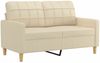 vidaXL 2-Sitzer-Sofa mit Zierkissen Creme 120 cm Stoff 3200776 Bild 4