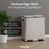 STEELSØN 'Elyron' Mülleimer, 2x30L, silber, Edelstahl, Mülltrennsystem mit 2 Fächern, inkl. Softclose-Deckel und Geruchsfilter Bild 3