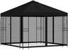 vidaXL Garten Pavillon mit Seitenwänden 3 x 3 m Schwarz 900346 Bild 3