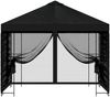 vidaXL Garten Pavillon mit Seitenwänden 3 x 3 m Schwarz 900346 Bild 5