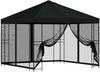 vidaXL Garten Pavillon mit Seitenwänden 3 x 3 m Schwarz 900346 Bild 2