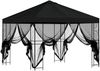 vidaXL Garten Pavillon mit Seitenwänden 3 x 3 m Schwarz 900346 Bild 4