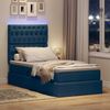 vidaXL LED-Speicherbett mit Matratze Blau 90 x 190 cm Stoff 3372452 Bild 5