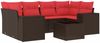 vidaXL 7-teiliges Gartensofa-Set mit Kissen, braun, Polyrattan 3222323 Bild 2