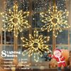 Elegear LED-Lichterkette 0.3/0.6/0.8M Led weihnachtsdeko fenster, weihnachtsstern mit haken, 480-flammig, LED Fensterbilder für Weihnachtsdeko Innen/Außen mit Timer Speicher Bild 2