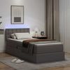 vidaXL Bett mit Stauraum und LED Grau 100 x 200 cm Kunstleder 3371019 Bild 5