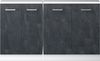 Küchenschrank für Dachschrägen R-Line Schwarz Beton 140 cm 2er Set Vicco Bild 4