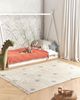 Kinderteppich Baumwolle beige grau 140 x 200 cm gepunktetes Muster Kurzflor DARDERE Bild 3
