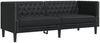 vidaXL 3-tlg. Chesterfield-Sofa-Set Schwarz Kunstleder 3209267 Bild 4