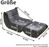 MODFU Sofa mit Teddyfleece-Bezug und ergonomischer Polsterung, kompakt und vielseitig, Grau, 90 x 105 x 72 cm Bild 5