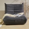 MODFU Sofa mit Teddyfleece-Bezug und ergonomischer Polsterung, kompakt und vielseitig, Grau, 90 x 105 x 72 cm Bild 2