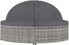 vidaXL Doppel-Sonnenliege mit Kissen Poly Rattan Grau 48127 Bild 3