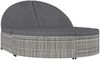 vidaXL Doppel-Sonnenliege mit Kissen Poly Rattan Grau 48127 Bild 2