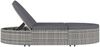 vidaXL Doppel-Sonnenliege mit Kissen Poly Rattan Grau 48127 Bild 4