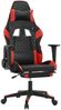 Gaming-Stuhl mit Massage & Fußstütze Schwarz & Rot Kunstleder, Drehbar [345523] Bild 2