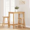 vidaXL Barhocker 2 Stk. Natur Massivholz Gummibaum 4102544 Bild 3