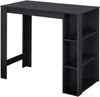 Bartisch Danderyd 120x60x106 cm mit 3 Ablagefächern Schwarz [en. casa] Bild 2