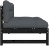 vidaXL Mittelsofa Schwarz 120x80 cm Massivholz Kiefer 825734 Bild 5