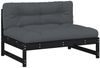 vidaXL Mittelsofa Schwarz 120x80 cm Massivholz Kiefer 825734 Bild 2