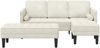 vidaXL Sofa Set mit Kissen 2 pcs Creme Polyester 3329272 Bild 2