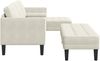 vidaXL Sofa Set mit Kissen 2 pcs Creme Polyester 3329272 Bild 5