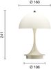 Panthella 160 tragbare Tischleuchte Opal Beige Bild 3