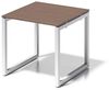 BISLEY Cito Schreibtisch, 740 mm höhenfixes O-Gestell, Metall, Wn396 Dekor Nußbaum, Gestell Verkehrsweiß, 80 x 80 x 85 cm Bild 1