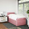 vidaXL Boxspringbett mit Matratze Rosa 100x200 cm Samt 3287679 Bild 3
