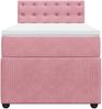 vidaXL Boxspringbett mit Matratze Rosa 100x200 cm Samt 3287679 Bild 4